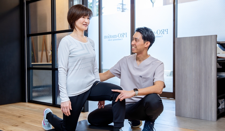 50代女性のコンディショニング風景