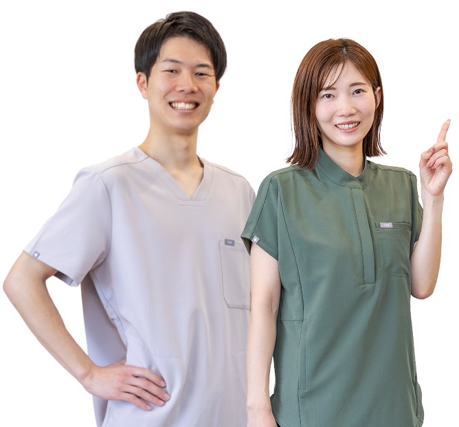 スタッフの牧野と片浦