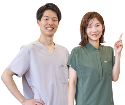 スタッフの牧野と片浦