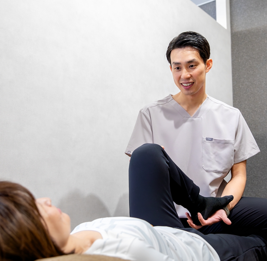 メンテナンスルームでの施術風景