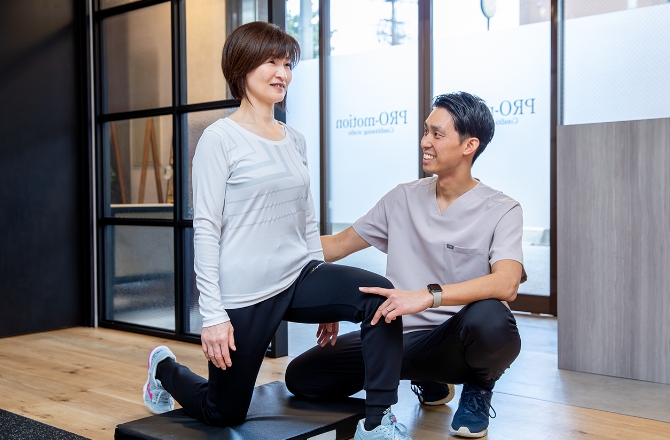 トレーニングを体験する様子