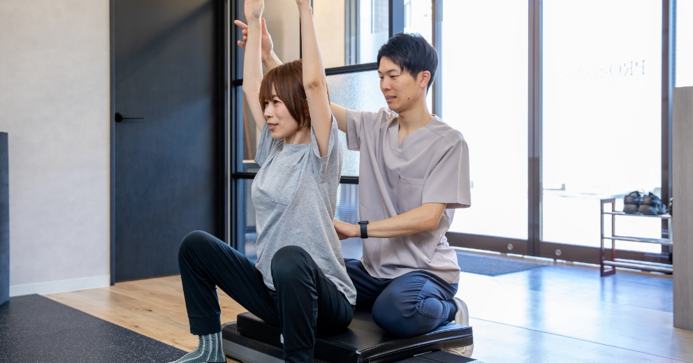 トレーニングルームでの「鍛える」様子