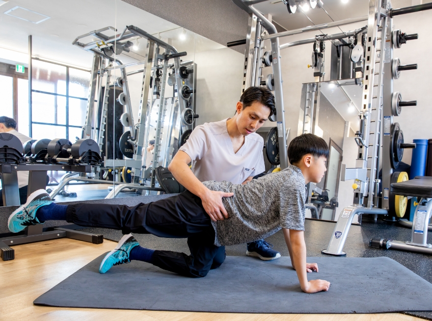 体幹トレーニングの指導風景